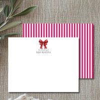 Minimalistische gestreepte robijn lint cute kraam