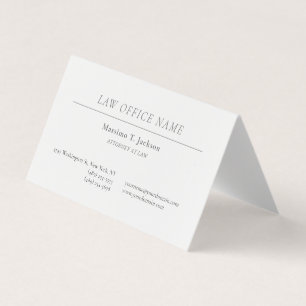 Minimalistische gewone advocaat advocaat kantoor visitekaartjes