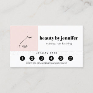 Minimalistische Gezicht Beauty Logo Make-up Arties Visitekaartje