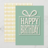 Minimalistische Gift Box Verjaardag Kaart (Voorkant / Achterkant)