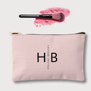 Minimalistische Girly Pink & Initiaal Monogram Naa Etui