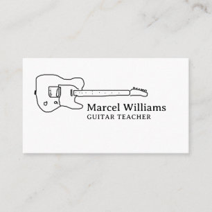 Minimalistische gitarist visitekaartje