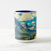 Minimalistische Glacier National Park Top Custom Mok (Midden)