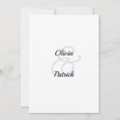 Minimalistische Glam bruiloft Kaart (Achterkant)