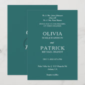 Minimalistische Glam bruiloft Kaart (Voorkant / Achterkant)