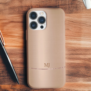 Minimalistische glanzende faux Roos-gouden achterg iPhone 16 Pro Hoesje