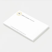 Minimalistische glittercirkel Logo Post-it® Notes (Schuin)