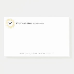 Minimalistische glittercirkel Logo Post-it® Notes