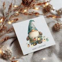 Minimalistische Gnome Prettig Kerstfeest