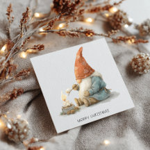 Minimalistische Gnome Prettig Kerstfeest