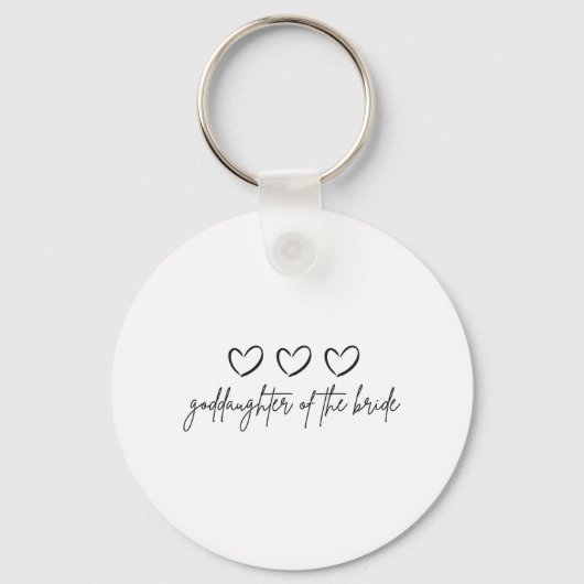 Minimalistische Goddochter Van De Bruid Bijpassend Sleutelhanger (Voorkant)