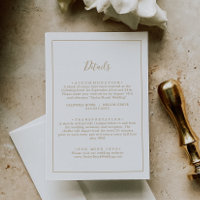 Minimalistische Gold Wedding Details Enclosure Kaa
