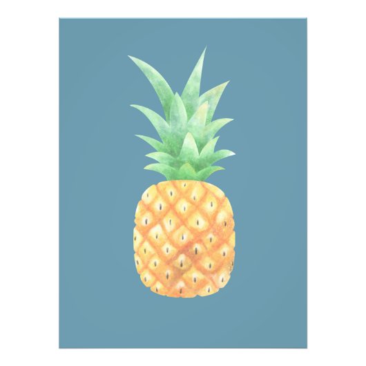 Minimalistische Golden Pineappel Foto Afdruk (Voorkant)