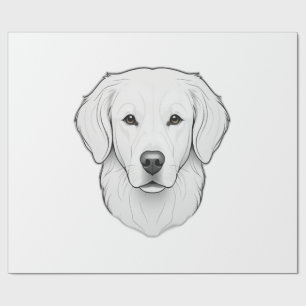 Minimalistische Golden Retriever Cadeaupapier
