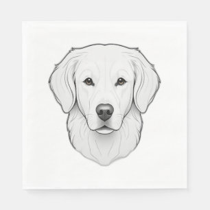Minimalistische Golden Retriever Servet