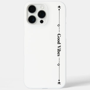 Minimalistische "Good Vibes" Hemels witte iPhone H 16 Pro Max Hoesje