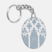 Minimalistische gotische raam kalligrafie Cadet gr Sleutelhanger (Voorkant Links)