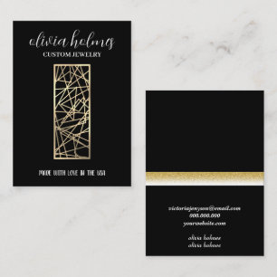 Minimalistische Goud, Sieraden Zakelijke Kaart Visitekaartje