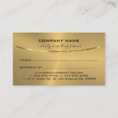 Minimalistische goud-zwarte typografie verwijskaar aanbevelingskaartje (Achterkant)