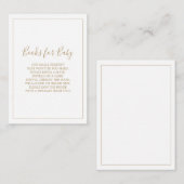 Minimalistische gouden boeken voor Baby Kaart (Voorkant / Achterkant)