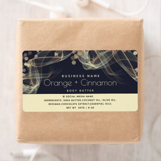 Minimalistische gouden bokeh Vakantie moderne Body Etiket (Insitu)