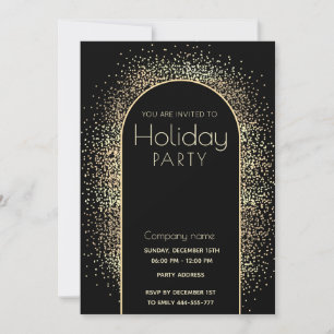 Minimalistische Gouden confetti corporate Vakantie Kaart
