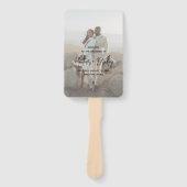 Minimalistische Gouden Foto Modern Trouwprogramma Handwaaier (Voorkant)