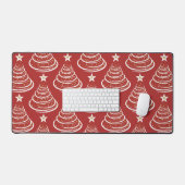 Minimalistische gouden glitter kerstbomen bureaumat (Keyboard & Muis)