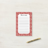 Minimalistische gouden glitter kerstbomen post-it® notes (Op bureau)