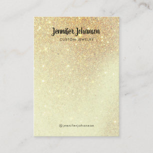 Minimalistische gouden glitter sieraden houder oor visitekaartje