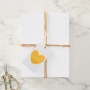 Minimalistische gouden hart aangepaste Valentijnsd Cadeaulabels