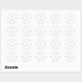 Minimalistische gouden huwelijksconfetti gunst  ronde sticker (Vel)