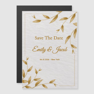 Minimalistische gouden lijst Save The Date kaart