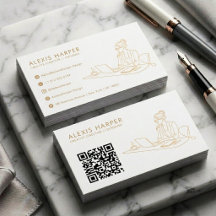 Minimalistische Gouden Moderne Lijnkunst QR-code