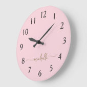 Minimalistische gouden monogram handtekening schri grote klok (Hoek)