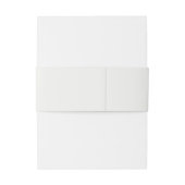 Minimalistische Gouden Monogram Ivoor Trouwbuik Ba Uitnodigingen Wikkel (Achterkant Voorbeeld)