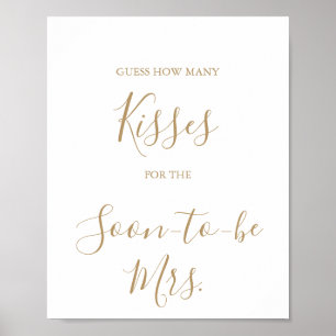 Minimalistische Gouden Raad-de-kussen Game Bord Poster
