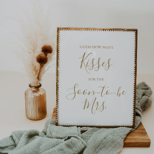 Minimalistische Gouden Raad hoeveel kusjes Poster