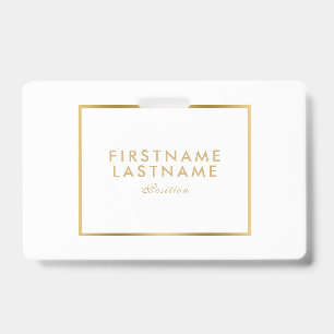 Minimalistische gouden randlijst badge