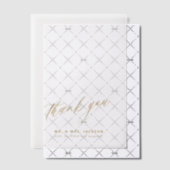 Minimalistische gouden script bruiloft dank u over vellum uitnodigingen (Offset (Uitnodiging))