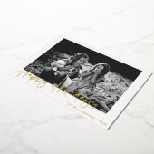 Minimalistische gouden script typografie overlay f folie feestdagenkaart (Gedraaid)