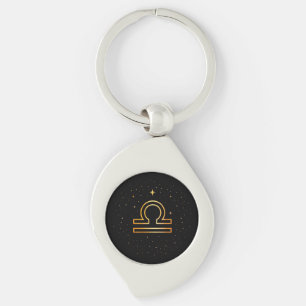 Minimalistische Gouden Weegschaal Dierenriem Sleut Sleutelhanger