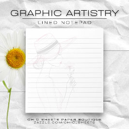 Minimalistische Grafische Kunst Notitieboek Met Li Notitieblok