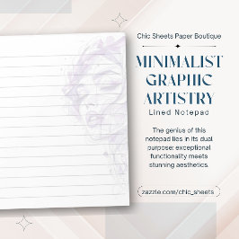 Minimalistische Grafische Kunst Notitieboek Met Li Notitieblok