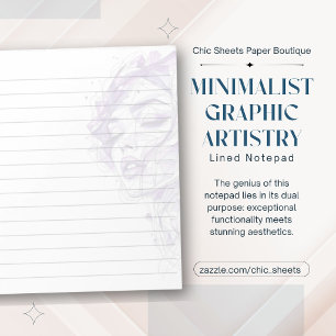 Minimalistische Grafische Kunst Notitieboek Met Li Notitieblok