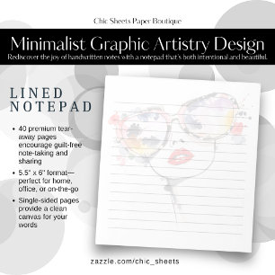 Minimalistische Grafische Kunst Notitieboek Notitieblok