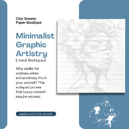 Minimalistische Grafische Kunst Notitieboekje Notitieblok