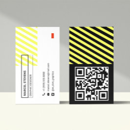 Minimalistische grafische QR-code schoon en modern Visitekaartje