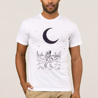 Minimalistische Grafische Vormgeving van Astronaut T-shirt