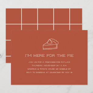 Minimalistische Grappige Friendsgiving Terracotta Kaart